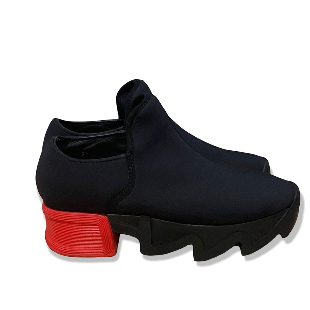 IRI NY Unisex Black Red Neoprene Sneaker Platform Futuristic Fashion Slip On 34